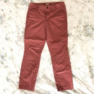 J Crew Factory Pastel Coral Frankie Chinos